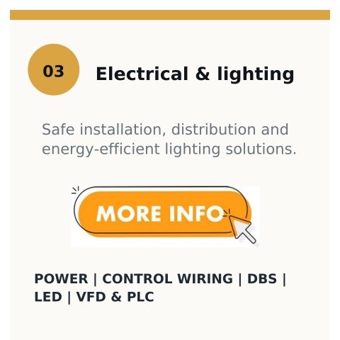 Interior fit-out Electrical & lighting